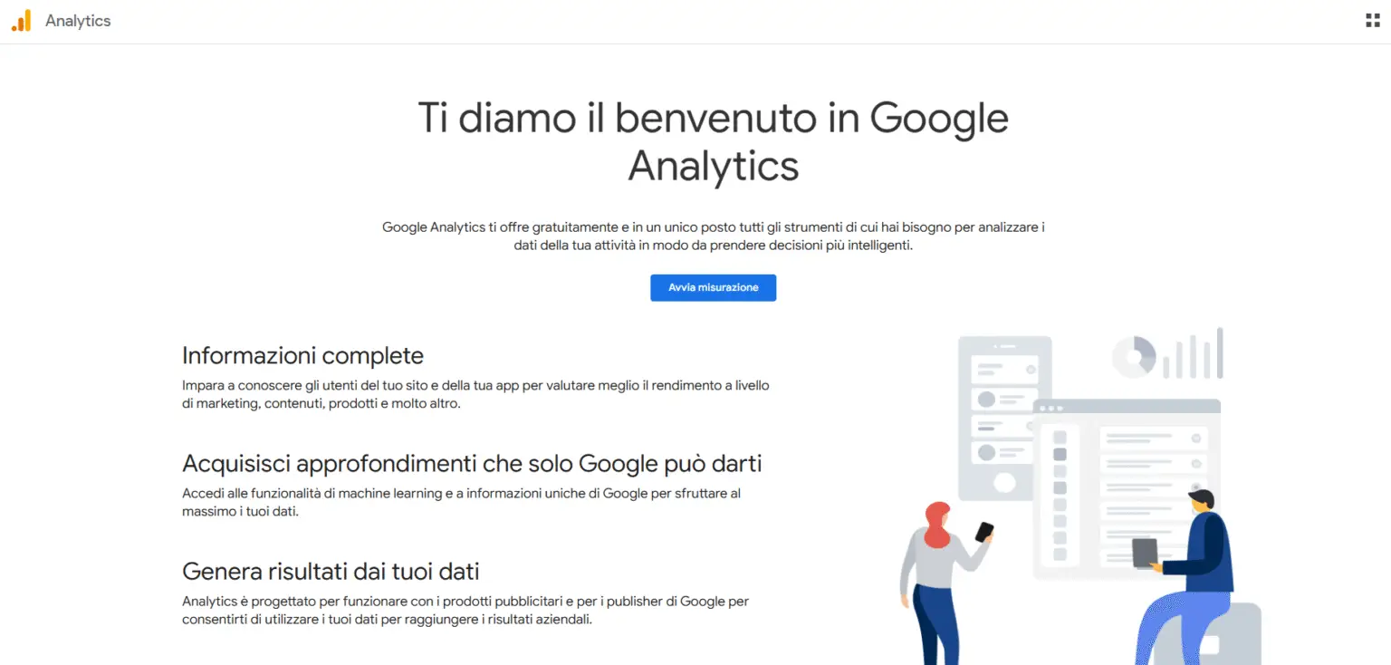 google analitics pagina principale per le imprese pmi